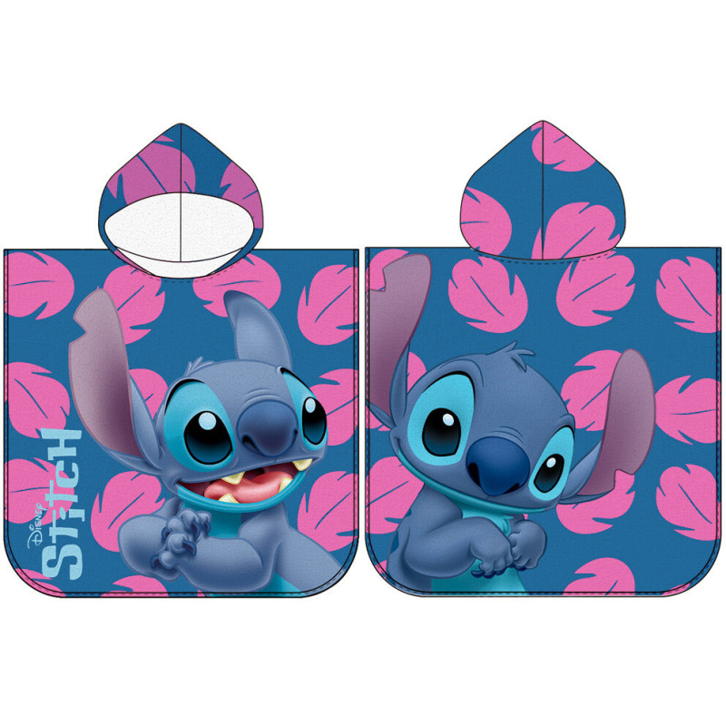Памучно плажно пончо Stitch Leaves с флорален дизайн