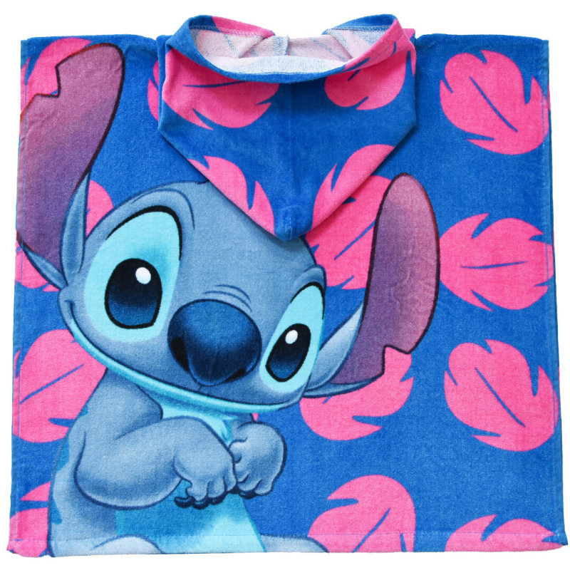 Памучно плажно пончо Stitch Leaves с флорален дизайн