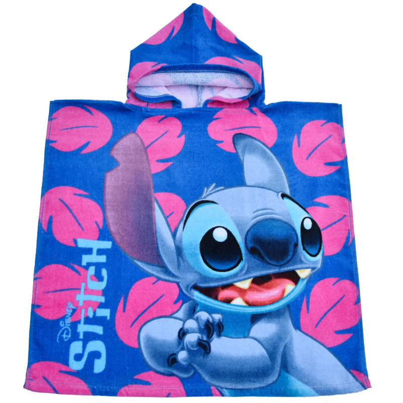 Памучно плажно пончо Stitch Leaves с флорален дизайн