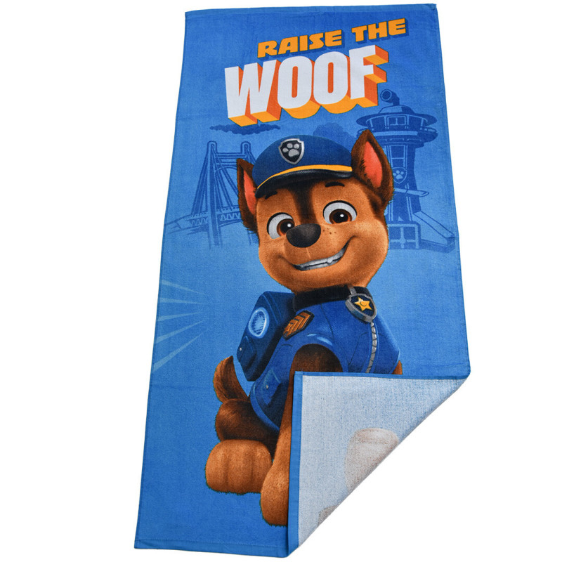 Памучна плажна кърпа Paw Patrol Chase Woof с любим герой