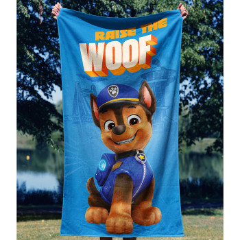 Памучна плажна кърпа Paw Patrol Chase Woof с любим герой