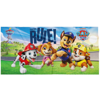 Памучна плажна кърпа Paw Patrol Rule с ярки щампи