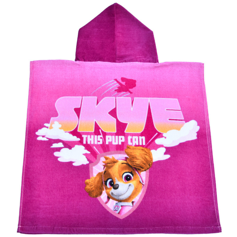 Памучно плажно пончо Paw Patrol Skye за игриво настроение