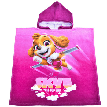 Памучно плажно пончо Paw Patrol Skye за игриво настроение