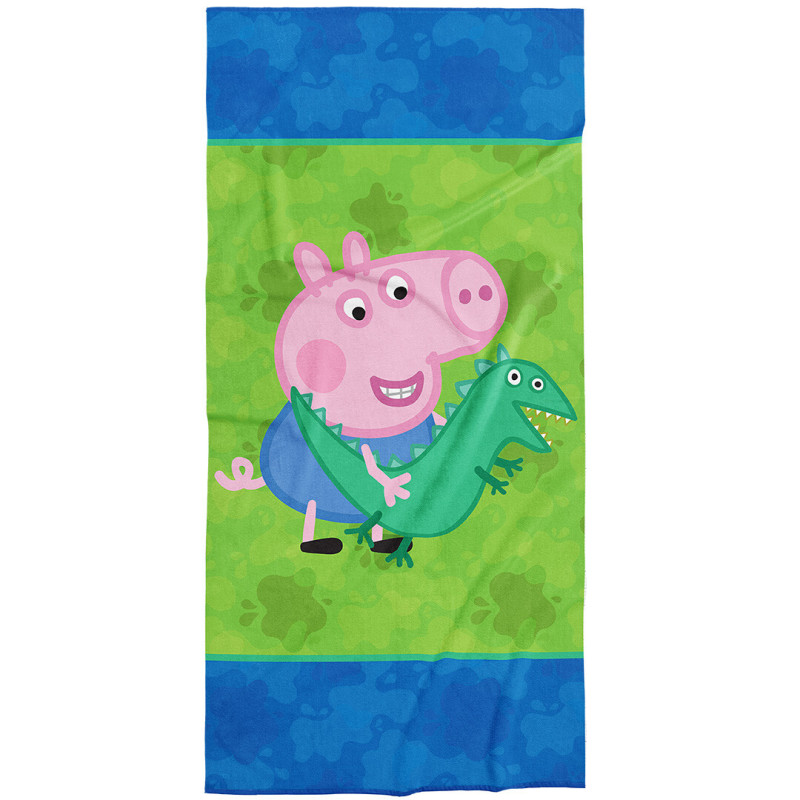 Памучна плажна кърпа Peppa Pig George с весел принт