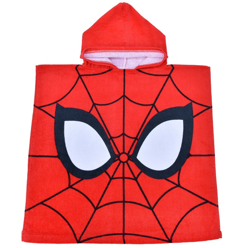 Памучно плажно пончо Spiderman Eyes със супергеройски дизайн