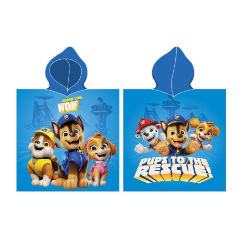 Детско плажно пончо Paw Patrol с качулка