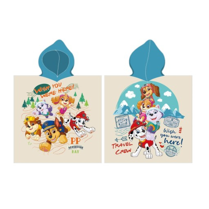 Детско плажно пончо с герои Paw Patrol Adventure Bay